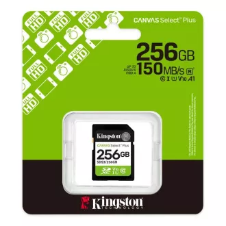 Kingston SDXC karta 256GB Canvas Select Plus, U1, V10, A1