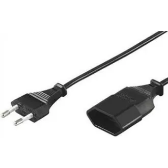 PREMIUMCORD Kabel síťový 230V, prodlužovací dvojvidlice, 5m