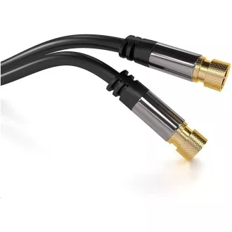 PREMIUMCORD kabel, satelitní anténní F male - F male (135 dB) 4x stíněný 3m PREMIUMCORD kabel, satelitní anténní F male - F male (135 dB) 4x stíněný 3m