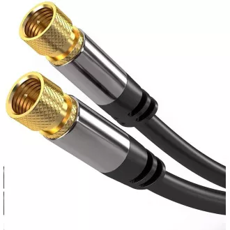 PREMIUMCORD kabel, satelitní anténní F male - F male (135 dB) 4x stíněný 5m PREMIUMCORD kabel, satelitní anténní F male - F male (135 dB) 4x stíněný 5m