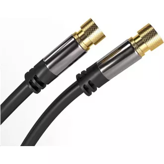 PREMIUMCORD kabel, satelitní anténní F male - F male (135 dB) 4x stíněný 5m PREMIUMCORD kabel, satelitní anténní F male - F male (135 dB) 4x stíněný 5m