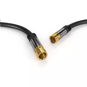 PREMIUMCORD kabel, satelitní anténní F male - F male (135 dB) 4x stíněný 5m PREMIUMCORD kabel, satelitní anténní F male - F male (135 dB) 4x stíněný 5m