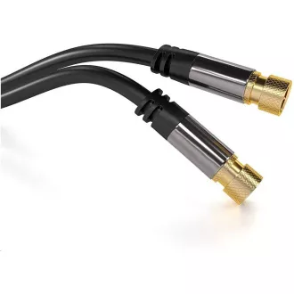 PREMIUMCORD kabel, satelitní anténní F male - F male (135 dB) 4x stíněný 5m PREMIUMCORD kabel, satelitní anténní F male - F male (135 dB) 4x stíněný 5m