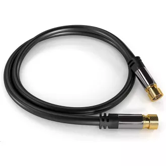 PREMIUMCORD kabel, satelitní anténní F male - F male (135 dB) 4x stíněný 5m PREMIUMCORD kabel, satelitní anténní F male - F male (135 dB) 4x stíněný 5m
