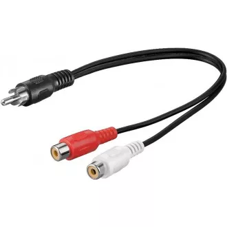 PremiumCord Kabel 1x CINCH male - 2x CINCH female 20cm PremiumCord Kabel 1x CINCH male - 2x CINCH female 20cm