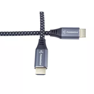 PREMIUMCORD Kabel HDMI 2.1 High Speed + Ethernet kabel 8K@60Hz, zlacené konektory, 0, 5m PREMIUMCORD Kabel HDMI 2.1 High Speed + Ethernet kabel 8K@60Hz, zlacené konektory, 0, 5m