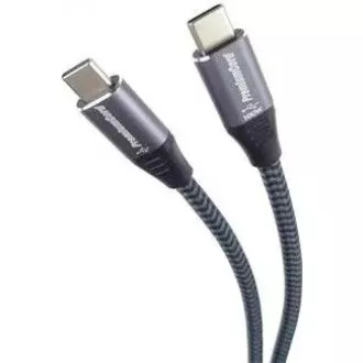 PREMIUMCORD Kabel USB-C M/M, 100W 20V/5A 480Mbps bavlněný oplet, 1, 5m PREMIUMCORD Kabel USB-C M/M, 100W 20V/5A 480Mbps bavlněný oplet, 1, 5m
