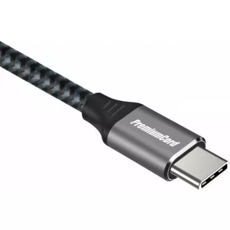 PREMIUMCORD Kabel USB 3.2 Gen 1 USB-C (M/M), bavlněný oplet, 0, 5m PREMIUMCORD Kabel USB 3.2 Gen 1 USB-C (M/M), bavlněný oplet, 0, 5m
