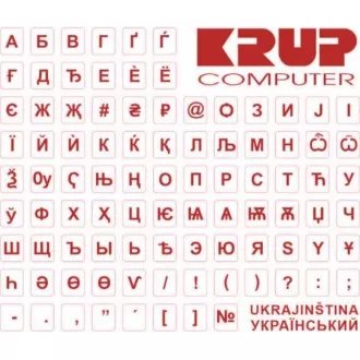 PremiumCord přelepka na klávesnici Ukrajinská, červená PremiumCord přelepka na klávesnici Ukrajinská, červená