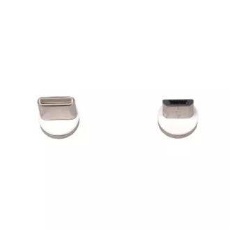 PREMIUMCORD Magnetický micro USB a USB-C nabíjecí a datový kabel 1m, červený PREMIUMCORD Magnetický micro USB a USB-C nabíjecí a datový kabel 1m, červený
