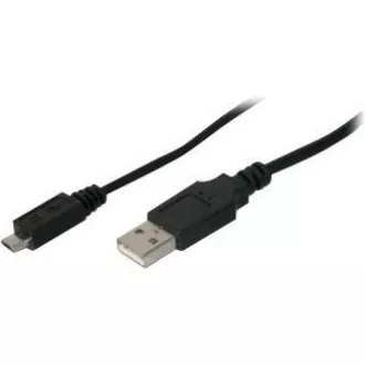 PremiumCord Kabel micro USB 2.0, A-B, konektor do úhlu 90° 1m (černý) PremiumCord Kabel micro USB 2.0, A-B, konektor do úhlu 90° 1m (černý)