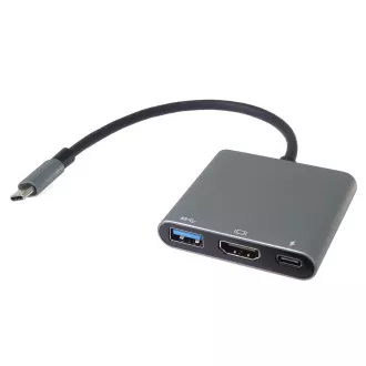 PremiumCord Adaptér USB-C na HDMI + USB3.0 + PD, rozlišení 4K a FULL HD 1080p PremiumCord Adaptér USB-C na HDMI + USB3.0 + PD, rozlišení 4K a FULL HD 1080p