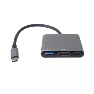 PremiumCord Adaptér USB-C na HDMI + USB3.0 + PD, rozlišení 4K a FULL HD 1080p PremiumCord Adaptér USB-C na HDMI + USB3.0 + PD, rozlišení 4K a FULL HD 1080p