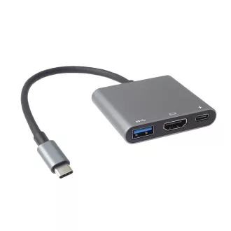 PremiumCord Adaptér USB-C na HDMI + USB3.0 + PD, rozlišení 4K a FULL HD 1080p PremiumCord Adaptér USB-C na HDMI + USB3.0 + PD, rozlišení 4K a FULL HD 1080p