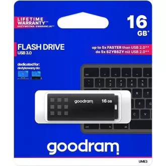 GOODRAM Flash Disk 16GB UME3, USB 3.0, černá GOODRAM Flash Disk 16GB UME3, USB 3.0, černá