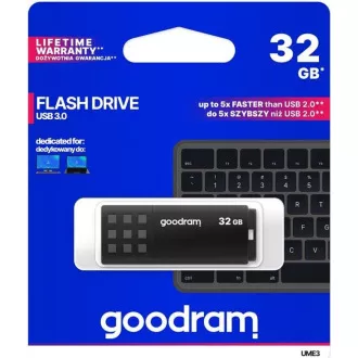 GOODRAM Flash Disk 32GB UME3, USB 3.0, černá GOODRAM Flash Disk 32GB UME3, USB 3.0, černá