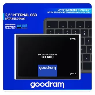 GOODRAM SSD CX400 Gen.2 2TB, SATA III, 2.5", (R:550/W:500MB/s) GOODRAM SSD CX400 Gen.2 2TB, SATA III, 2.5", (R:550/W:500MB/s)