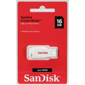 SanDisk Flash Disk 16GB Cruzer Blade, USB 2.0, bílá SanDisk Flash Disk 16GB Cruzer Blade, USB 2.0, bílá
