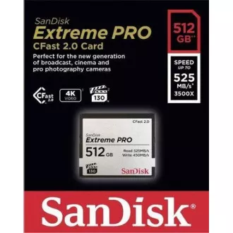 SanDisk CFAST 2.0 512GB Extreme Pro (525 MB/s VPG130) SanDisk CFAST 2.0 512GB Extreme Pro (525 MB/s VPG130)