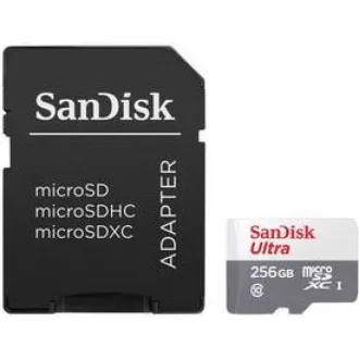 SanDisk MicroSDXC karta 256GB Ultra (100MB/s, Class 10, Android) + adaptér SanDisk MicroSDXC karta 256GB Ultra (100MB/s, Class 10, Android) + adaptér