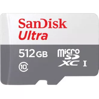 SanDisk MicroSDXC karta 512GB Ultra (100MB/s, Class 10, Android) + adaptér SanDisk MicroSDXC karta 512GB Ultra (100MB/s, Class 10, Android) + adaptér