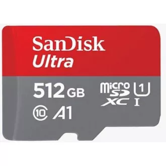 SanDisk MicroSDXC karta 512GB Ultra (100MB/s, Class 10, Android) + adaptér SanDisk MicroSDXC karta 512GB Ultra (100MB/s, Class 10, Android) + adaptér