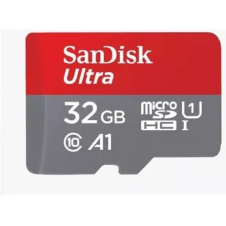SanDisk MicroSDXC karta 32GB Ultra (120 MB/s, A1 Class 10 UHS-I, Android) + adaptér SanDisk MicroSDXC karta 32GB Ultra (120 MB/s, A1 Class 10 UHS-I, Android) + adaptér
