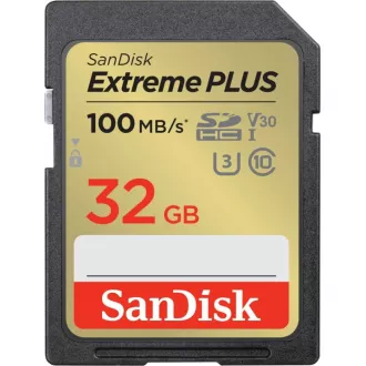 SanDisk SDHC karta 32GB Extreme PLUS (100 MB/s Class 10, UHS-I U3 V30) SanDisk SDHC karta 32GB Extreme PLUS (100 MB/s Class 10, UHS-I U3 V30)