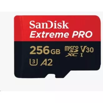 SanDisk micro SDXC karta 256GB Extreme PRO (200 MB/s Class 10, UHS-I U3 V30) + adaptér SanDisk micro SDXC karta 256GB Extreme PRO (200 MB/s Class 10, UHS-I U3 V30) + adaptér