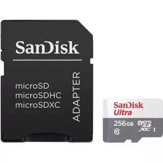 Sandisk MicroSDXC karta 256GB Ultra (100MB/s, Class 10 UHS-I, Android) Sandisk MicroSDXC karta 256GB Ultra (100MB/s, Class 10 UHS-I, Android)