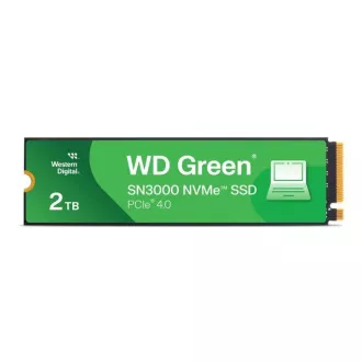 WD GREEN SSD 2TB SN3000 Powered by SanDisk, PCIe Gen4x4, M.2 2280, (R:5000/W:4200 MB/s) WD GREEN SSD 2TB SN3000 Powered by SanDisk, PCIe Gen4x4, M.2 2280, (R:5000/W:4200 MB/s)