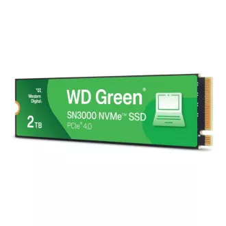 WD GREEN SSD 2TB SN3000 Powered by SanDisk, PCIe Gen4x4, M.2 2280, (R:5000/W:4200 MB/s) WD GREEN SSD 2TB SN3000 Powered by SanDisk, PCIe Gen4x4, M.2 2280, (R:5000/W:4200 MB/s)