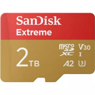 SanDisk micro SDXC karta 2TB Extreme (240 MB/s A2 UHS-I U3 V30) + adaptér SanDisk micro SDXC karta 2TB Extreme (240 MB/s A2 UHS-I U3 V30) + adaptér