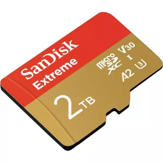 SanDisk micro SDXC karta 2TB Extreme (240 MB/s A2 UHS-I U3 V30) + adaptér SanDisk micro SDXC karta 2TB Extreme (240 MB/s A2 UHS-I U3 V30) + adaptér