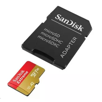 SanDisk micro SDXC karta 2TB Extreme (240 MB/s A2 UHS-I U3 V30) + adaptér SanDisk micro SDXC karta 2TB Extreme (240 MB/s A2 UHS-I U3 V30) + adaptér