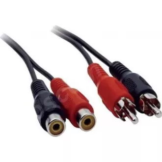 PREMIUMCORD Kabel prodlužovací audio 2x Cinch - 2x Cinch (RCA, M/F) 10m PREMIUMCORD Kabel prodlužovací audio 2x Cinch - 2x Cinch (RCA, M/F) 10m