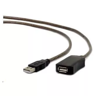 GEMBIRD USB 2.0 aktivní prodlužka, 10m, černá GEMBIRD USB 2.0 aktivní prodlužka, 10m, černá