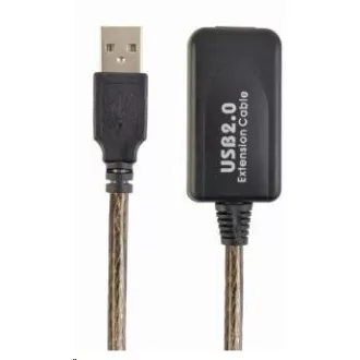 GEMBIRD USB 2.0 aktivní prodlužka, 10m, černá GEMBIRD USB 2.0 aktivní prodlužka, 10m, černá