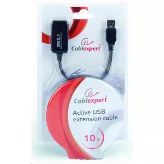 GEMBIRD USB 2.0 aktivní prodlužka, 10m, černá GEMBIRD USB 2.0 aktivní prodlužka, 10m, černá