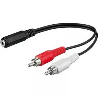 PremiumCord Kabel Jack 3, 5mm-2xCINCH F/M 20cm PremiumCord Kabel Jack 3, 5mm-2xCINCH F/M 20cm