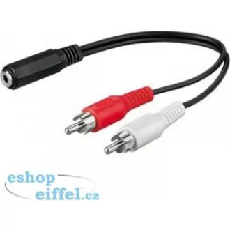 PremiumCord Kabel Jack 3, 5mm-2xCINCH F/M 20cm PremiumCord Kabel Jack 3, 5mm-2xCINCH F/M 20cm
