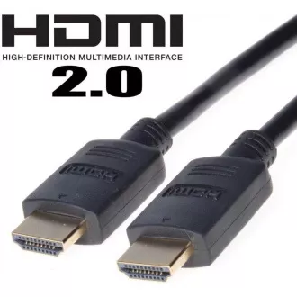 PremiumCord HDMI 2.0 High Speed + Ethernet kabel, zlacené konektory, 0, 5m PremiumCord HDMI 2.0 High Speed + Ethernet kabel, zlacené konektory, 0, 5m