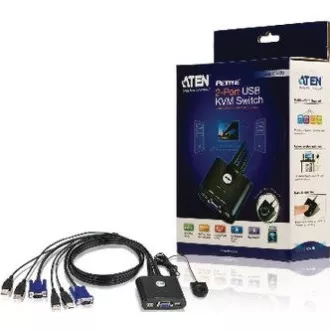 ATEN 2-port KVM USB mini, 1m kabely, DO ATEN 2-port KVM USB mini, 1m kabely, DO