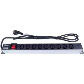 PremiumCord Panel napájecí do 19" racku 1U, 9x230V, 2m kabel PremiumCord Panel napájecí do 19" racku 1U, 9x230V, 2m kabel