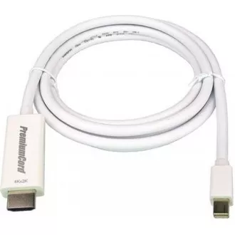 PREMIUMCORD Kabel mini DisplayPort 1.2 na HDMI 2.0, pro rozlišení 4Kx2K@60Hz, 2m PREMIUMCORD Kabel mini DisplayPort 1.2 na HDMI 2.0, pro rozlišení 4Kx2K@60Hz, 2m