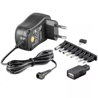 Goobay Univerzální napájecí adaptér 230V/3-12V stejnosměrný 1500mA Goobay Univerzální napájecí adaptér 230V/3-12V stejnosměrný 1500mA