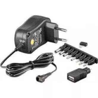 Goobay Univerzální napájecí adaptér 230V/3-12V stejnosměrný 300mA Goobay Univerzální napájecí adaptér 230V/3-12V stejnosměrný 300mA