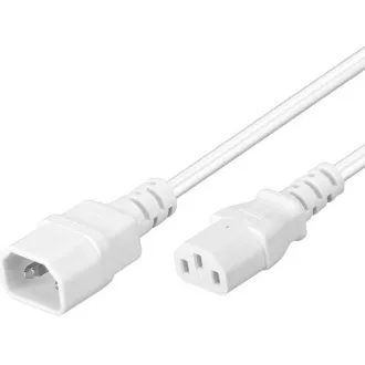 PREMIUMCORD Prodlužovací kabel síť 230V, C13-C14, bílý 2m PREMIUMCORD Prodlužovací kabel síť 230V, C13-C14, bílý 2m