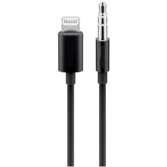 PREMIUMCORD Apple Lightning audio redukční kabel na 3.5 mm stereo jack, 1 m, černý PREMIUMCORD Apple Lightning audio redukční kabel na 3.5 mm stereo jack, 1 m, černý