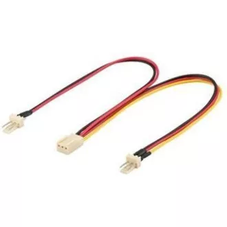PREMIUMCORD Rozdvojka pro napájení ventilátorů 3pin TX 22cm PREMIUMCORD Rozdvojka pro napájení ventilátorů 3pin TX 22cm